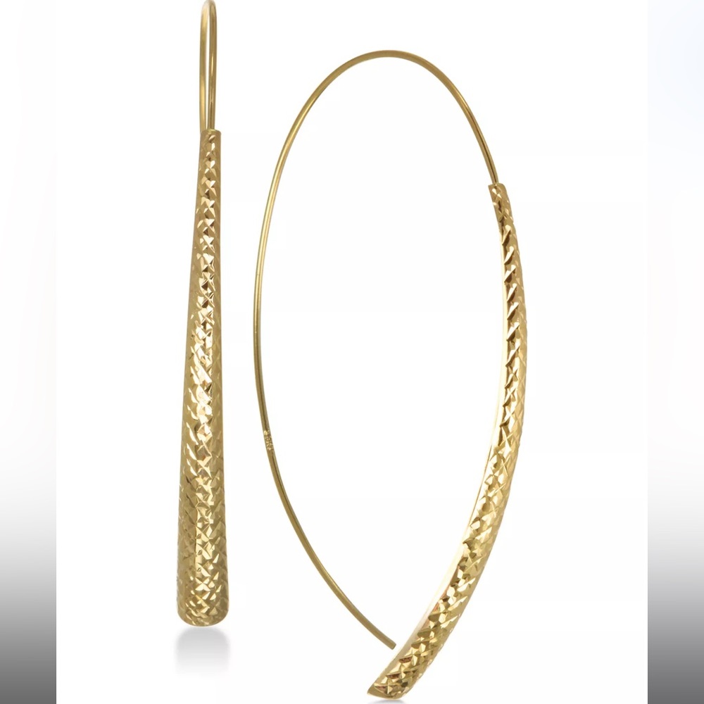 Textured Crossover Drop Earrings